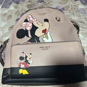 Kate Spade Minnie Mouse Blush and Black Backpack